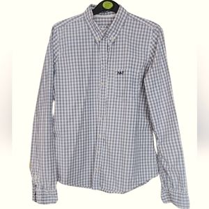 Abercrombie & Fitch‎ Youth Large Button-down  White and Blue Check Shirt